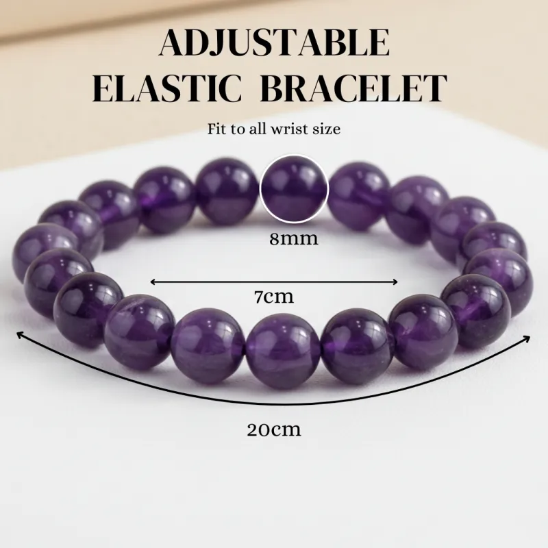 Wellness Amethyst Natural Stone Bracelet