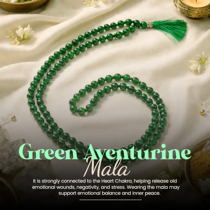 Green Aventurine Natural Stone Mala