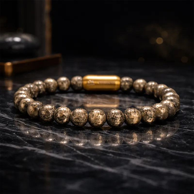 Money Magnet Pyrite Natural Stone Bracelet