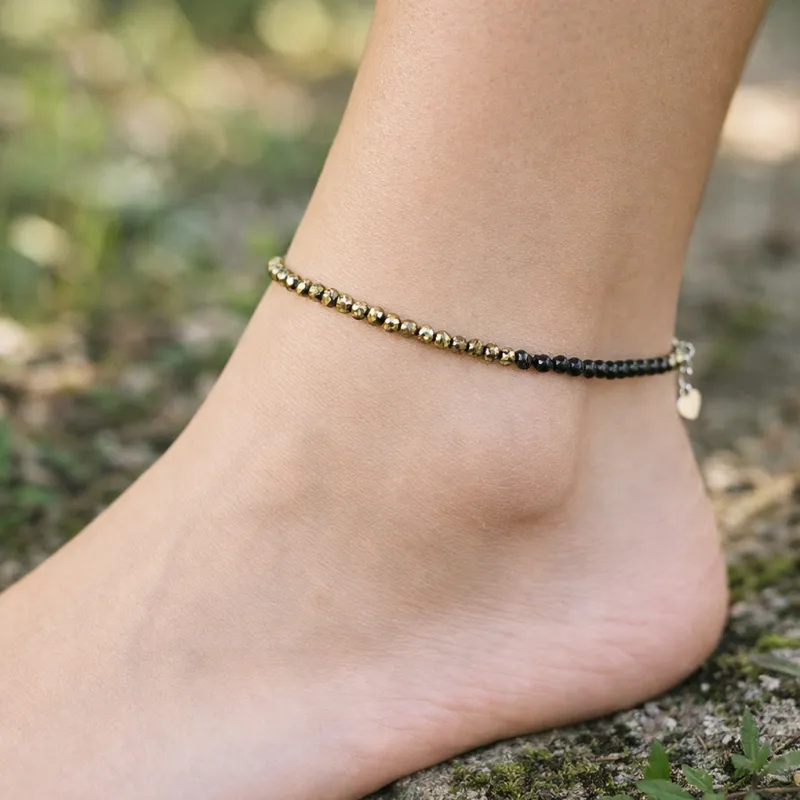 Wealth & Protection Natural Stone Anklet