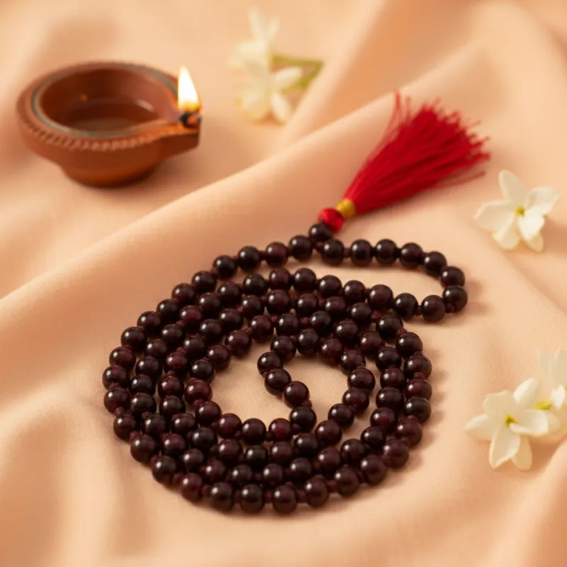Handcrafted Red Sandal Wood - Lal Chandan Mala