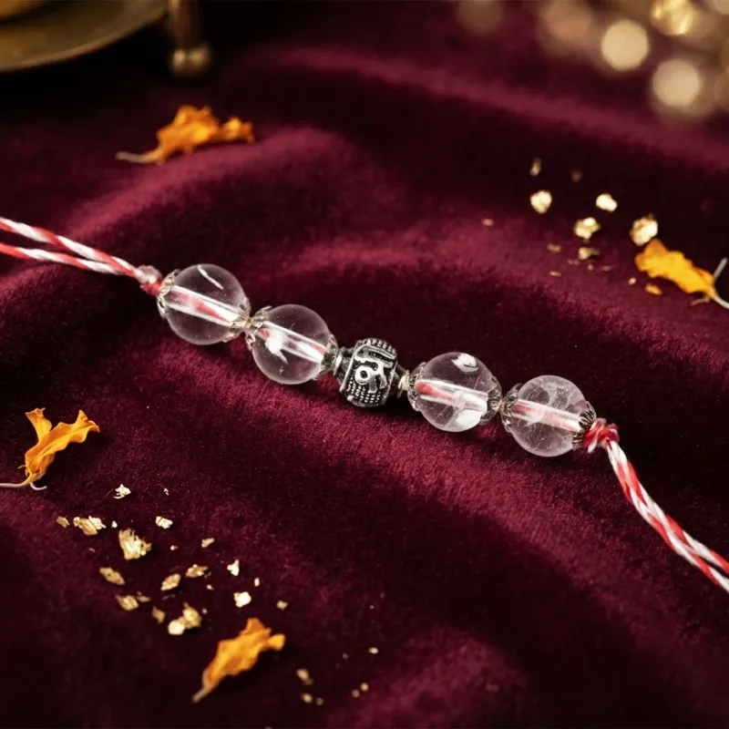 Auspicious Shree Pure 925 Silver Rakhi