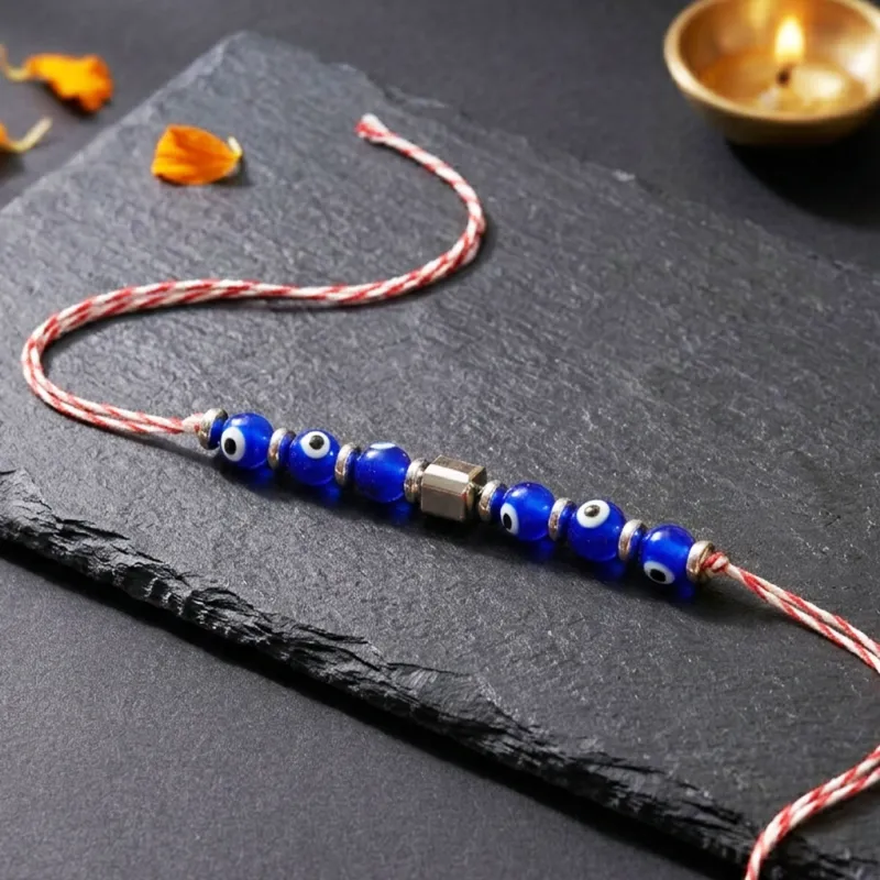 Evil Eye  Protection with Hematite Rakhi