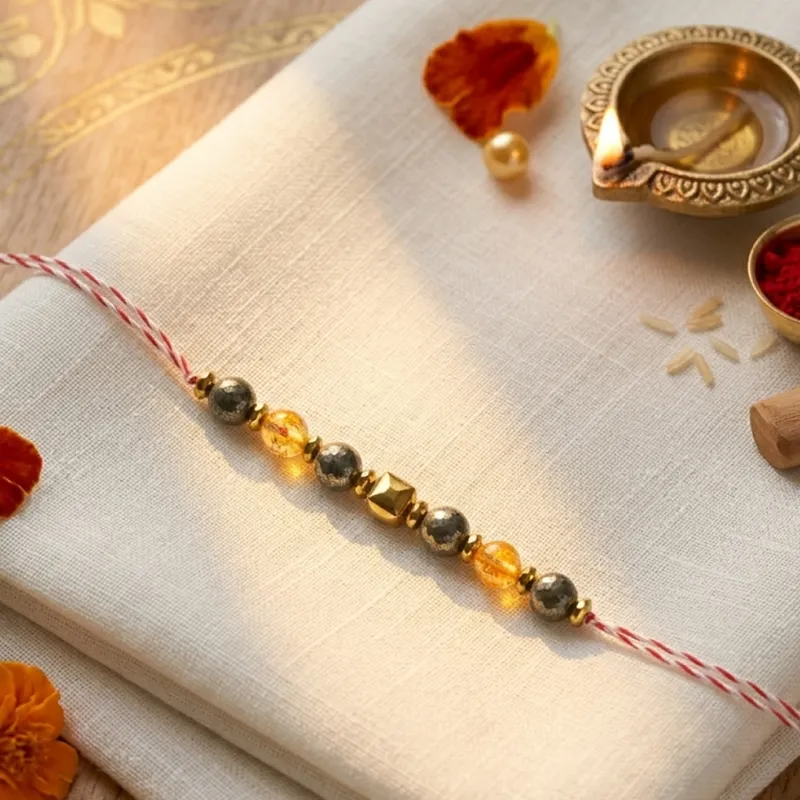 Kuber Kavach Natural Crystal Rakhi
