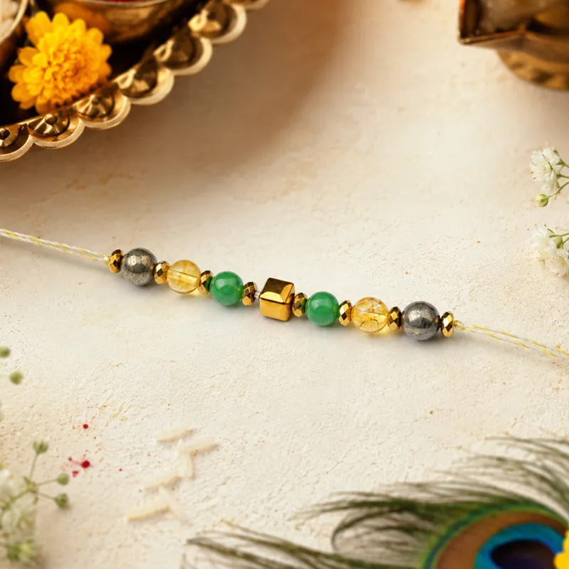 Money Magnet Natural Crystal Rakhi