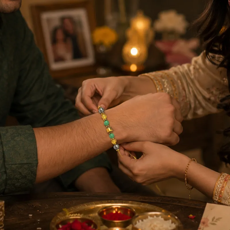 Money Magnet Natural Crystal Rakhi