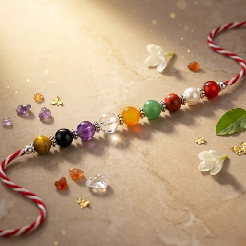 Navgraha Kavach Natural Crystal Rakhi