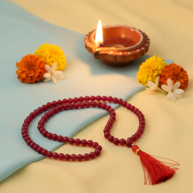 Red Agate Mala- Lal Hakik Mala 