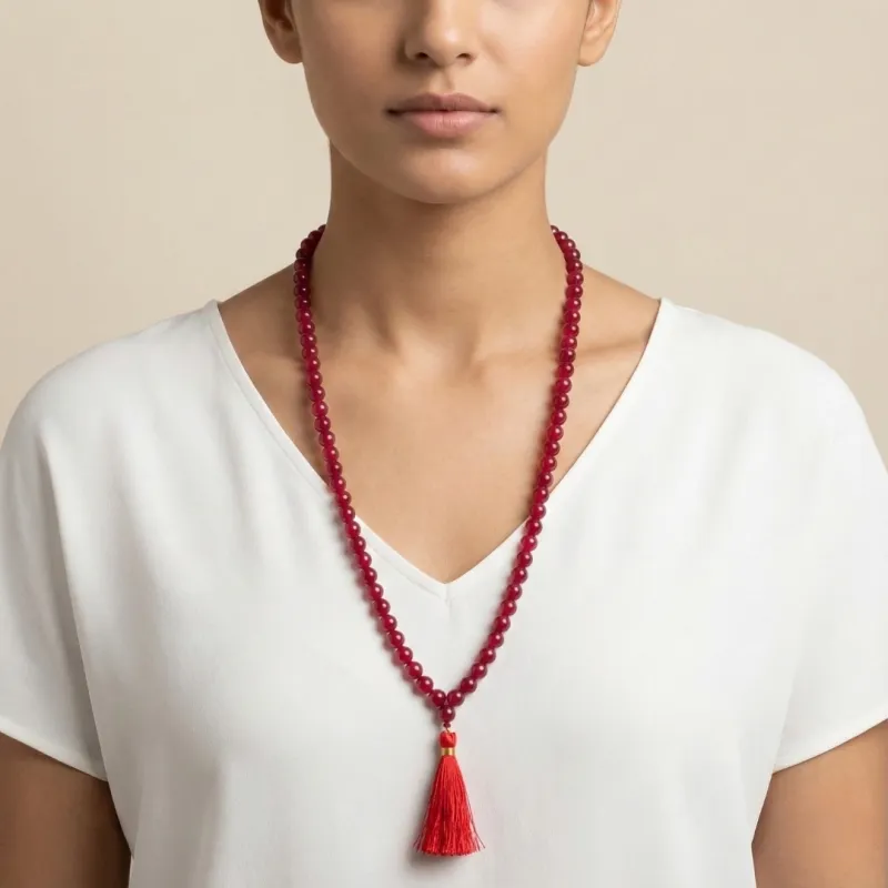 Red Agate Mala- Lal Hakik Mala 